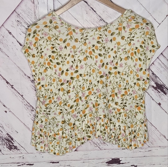 Urban Outfitters Citrus Floral Cropped Top - Picture 4 of 4